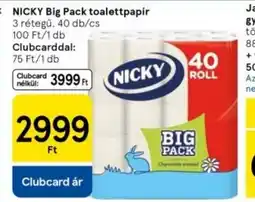 Tesco Nicky big pack toalettpapir ajánlat