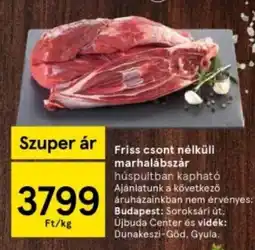 Tesco Friss csont nélküli marhalábszár ajánlat