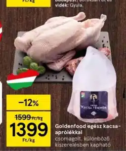 Tesco Goldenfood egész kacsa- aprólékkal ajánlat