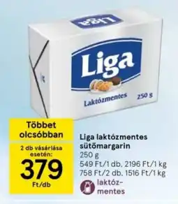 Tesco Liga laktózmentes sütőmargarin ajánlat