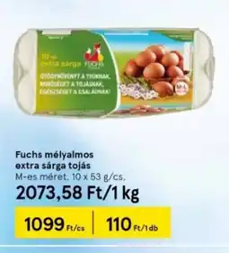 Tesco Fuchs mélyalmos extra sárga tojás ajánlat