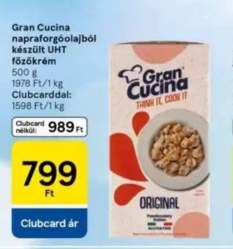 Tesco Gran cucina napraforgóolajból készült uht főzőkrém ajánlat