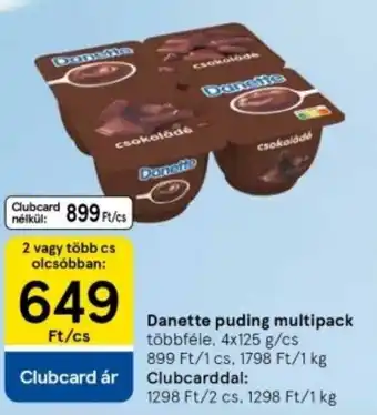 Tesco Danette puding multipack ajánlat