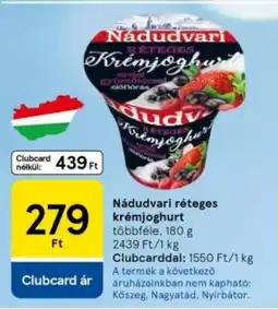 Tesco Nádudvari réteges krémjoghurt ajánlat