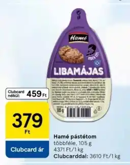 Tesco Hamé pástétom ajánlat