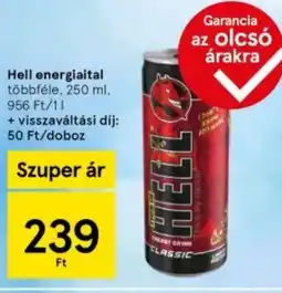 Tesco Hell energiaital ajánlat