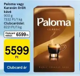 Tesco Paloma vagy Karaván őrölt kávé ajánlat