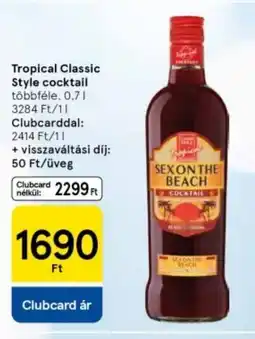 Tesco Tropical Classic Style cocktail ajánlat