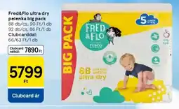 Tesco Fred&Flo ultra dry pelenka big pack ajánlat