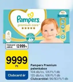 Tesco Pampers Premium pelenkabox ajánlat