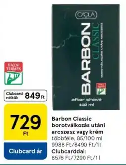 Tesco Barbon Classic borotválkozás utáni arcszesz vagy krém ajánlat