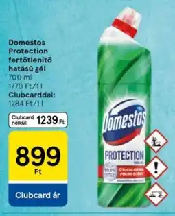 Tesco Domestos Protection fertőtlenítő hatású gél ajánlat