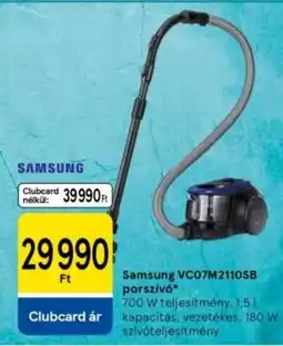 Tesco Samsung vc07m2110sb porszívó ajánlat