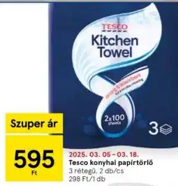 Tesco Tesco konyhai papírtörlő ajánlat