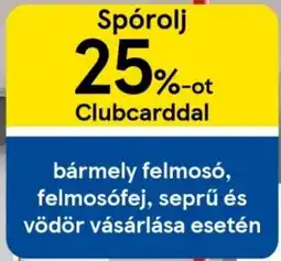 Tesco bármely felmosó, felmosófej, seprű és vödör vásárlása esetén ajánlat