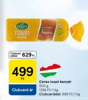 Tesco Ceres toast kenyér ajánlat