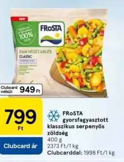 Tesco Frosta gyorsfagyasztott klasszikus serpenyős zöldség ajánlat