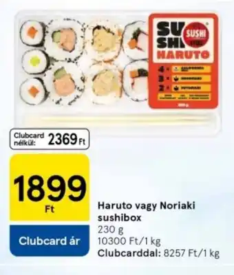 Tesco Haruto vagy Noriaki sushibox ajánlat