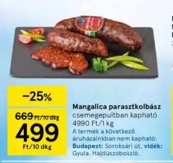 Tesco Mangalica parasztkolbász ajánlat