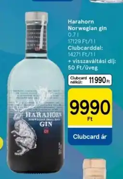 Tesco Harahorn Norwegian gin ajánlat