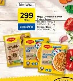 Tesco Maggi Gyorsan Finomat instant leves ajánlat