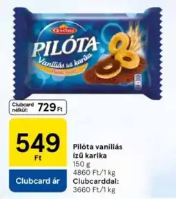 Tesco Pilóta vaníliás ízű karika ajánlat