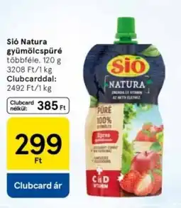 Tesco Sió Natura gyümölcspüré ajánlat