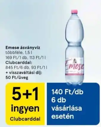 Tesco Emese ásványvíz ajánlat