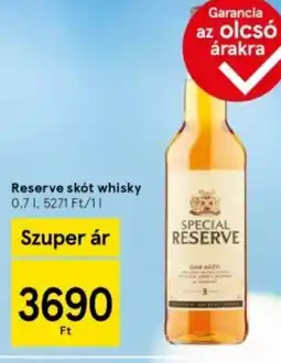 Tesco Reserve skót whisky ajánlat