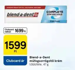 Tesco Blend-a-Dent műfogsorrögzítő krém ajánlat