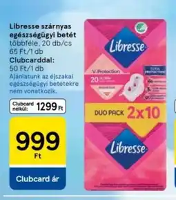 Tesco Libresse szárnyas egészségügyi betét ajánlat