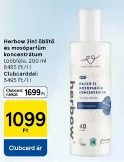 Tesco Herbow 2in1 öblítő és mosóparfüm koncentrátum ajánlat