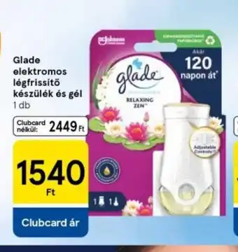 Tesco Glade elektromos légfrissítő készülék és gél ajánlat