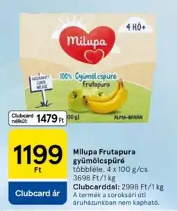 Tesco Milupa Frutapura gyümölcspüré ajánlat