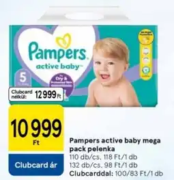 Tesco Pampers active baby mega pack pelenka ajánlat