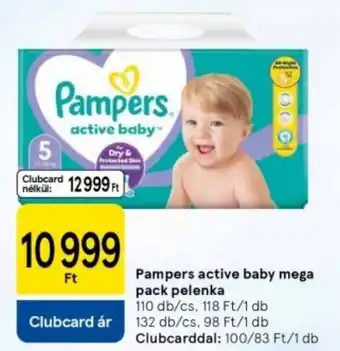 Tesco Pampers active baby mega pack pelenka ajánlat