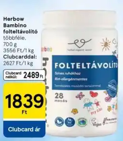 Tesco Herbow Bambino folteltávolító ajánlat