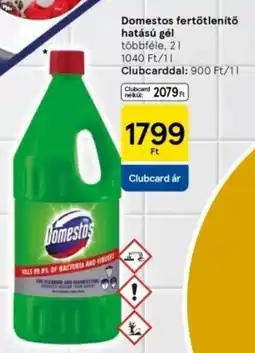 Tesco Domestos fertőtlenítő hatású gél ajánlat