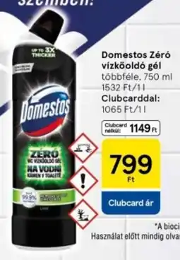 Tesco Domestos Zéró vízkőoldó gél ajánlat