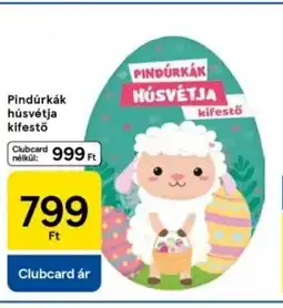 Tesco Pindúrkák húsvétja kifestő ajánlat