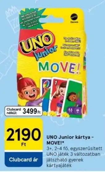 Tesco Uno junior kártya - move! ajánlat