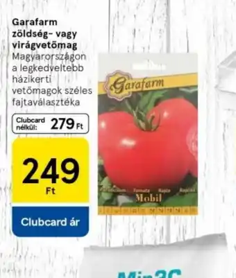 Tesco Garafarm zöldség- vagy virágvetőmag ajánlat