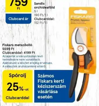 Tesco Fiskars metszőolló ajánlat