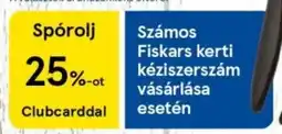 Tesco Számos Fiskars kerti kéziszerszám vásárlása esetén ajánlat