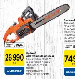 Tesco Daewoo elektromos láncfűrész ajánlat