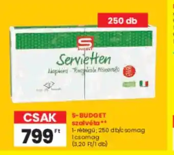 Spar S-budget szalvéta ajánlat