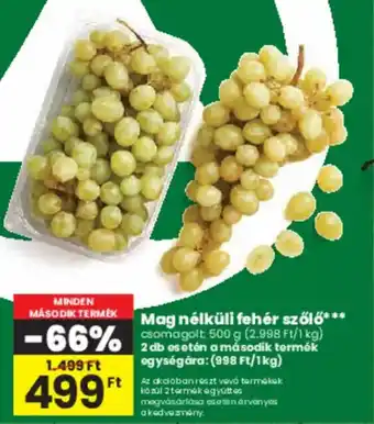 Spar Mag nélküli fehér szőlő ajánlat