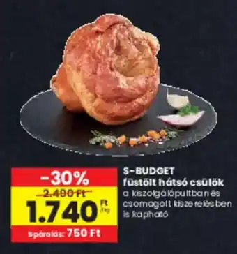 Spar S-budget füstölt hátsó csülök ajánlat