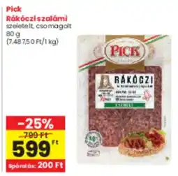 Spar Pick Rákóczi szalámi ajánlat