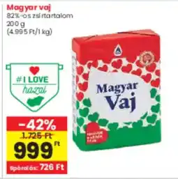 Spar Magyar vaj ajánlat